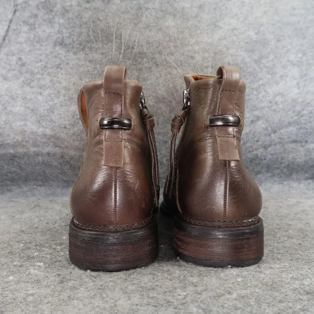 Franco Sarto Shoes Womens 6 Booties Classic Leather Hyla Ankle Boot Zip Cutout